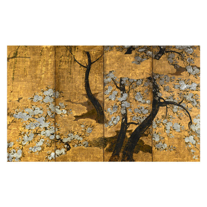 Traditional Japanese Folding Screen Art