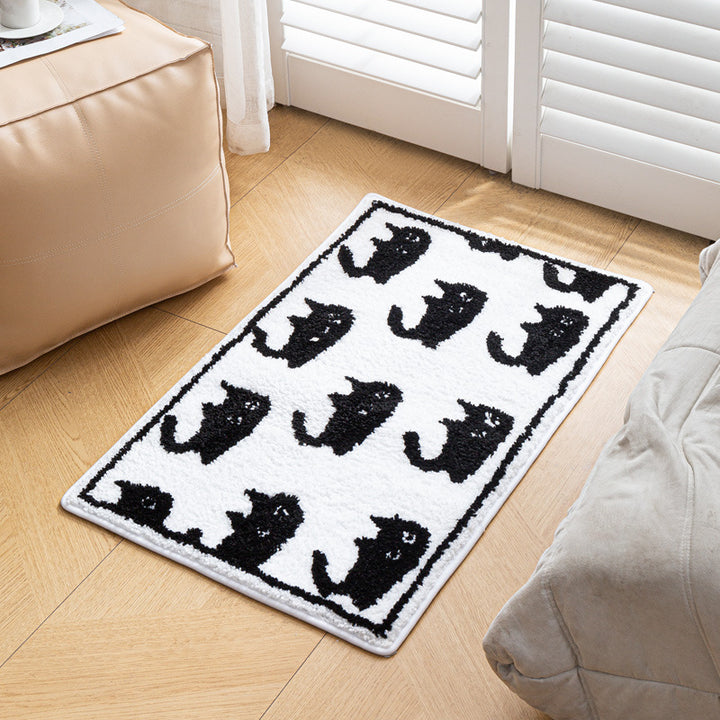 Cute Cat Print Bath Mat