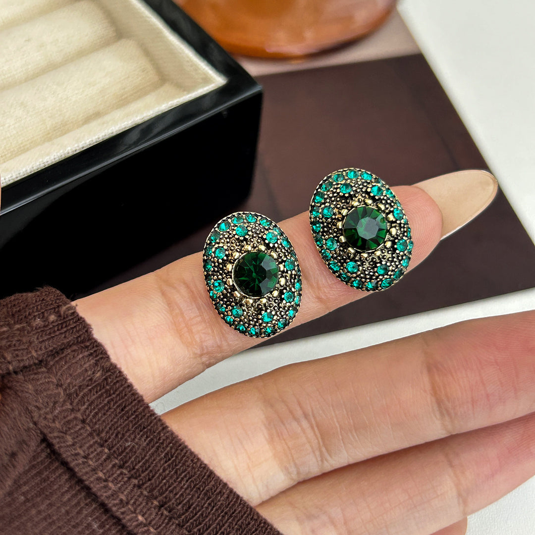 Sparkling stud earrings with intricate details Kalsten