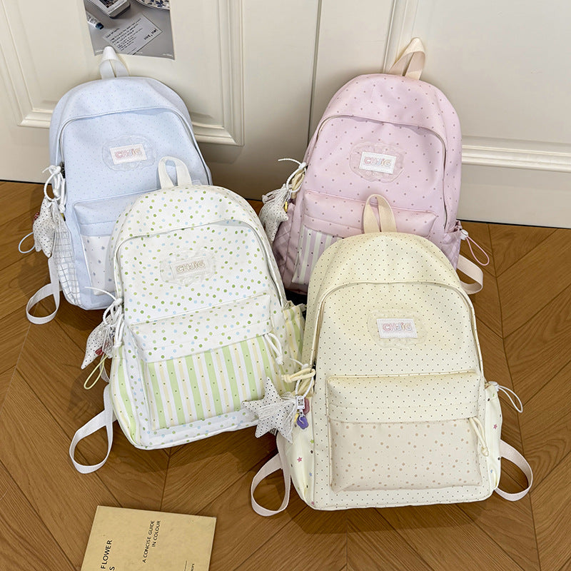 Cute Polka Dot Patterned Casual Backpack Kalsten