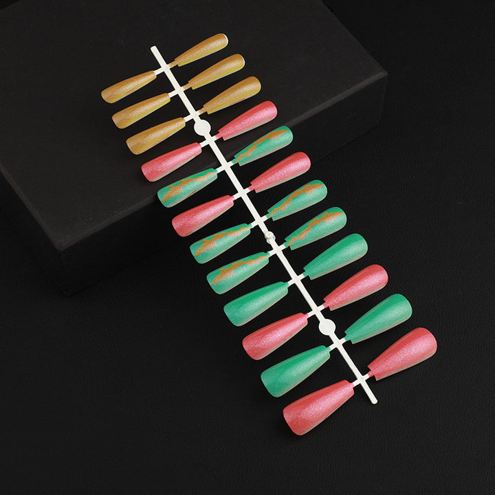 Artificial nails in an elegant design with a modern play of colors Kalsten