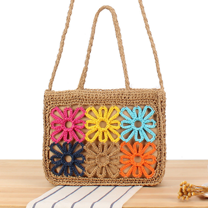 Stylish tote bag with handcrafted floral design Kalsten