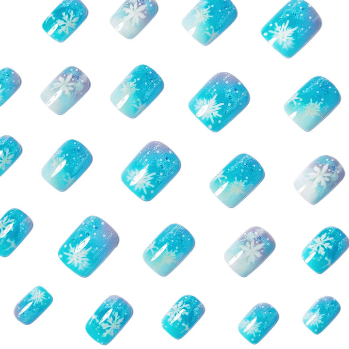 Artificial nails with winter snowflake design Kalsten