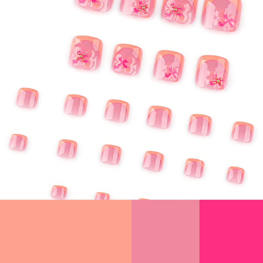 Artful toenail art with floral accents Kalsten