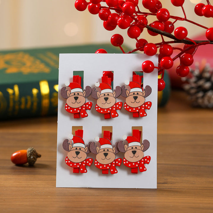 Decorative Wooden Snowflake Clips Kalsten