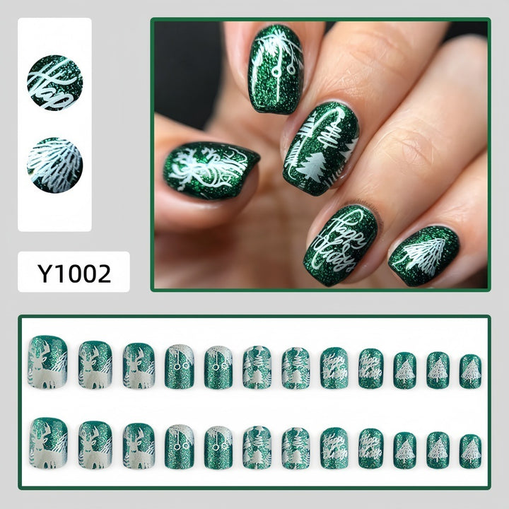 Winter artificial nails with festive motif Kalsten