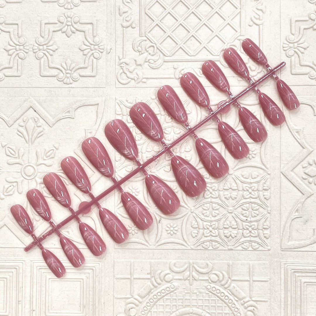 Glossy Elegant Almond-Shaped Press-On Nails Kalsten