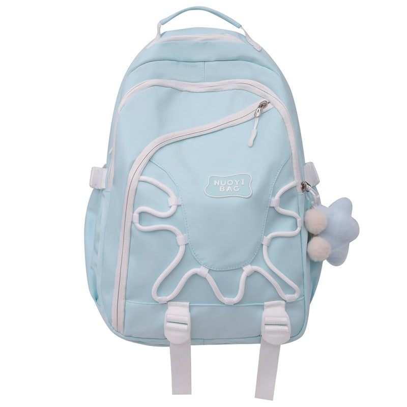 Playful Character Embroidered Backpack Kalsten