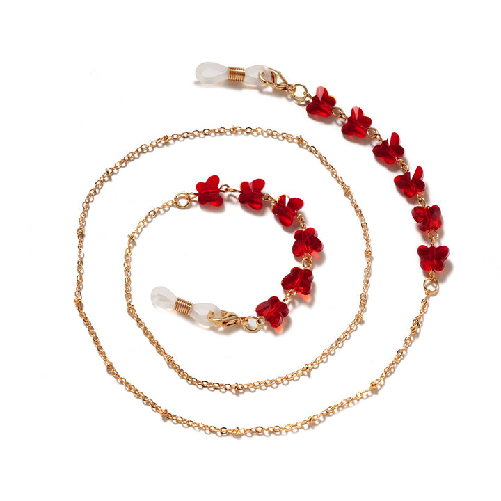 Floral-Embellished Eyewear Chain kalsten
