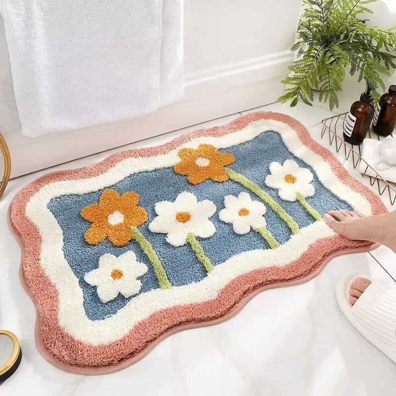 Shamrock-Themed Plush Bath Mat