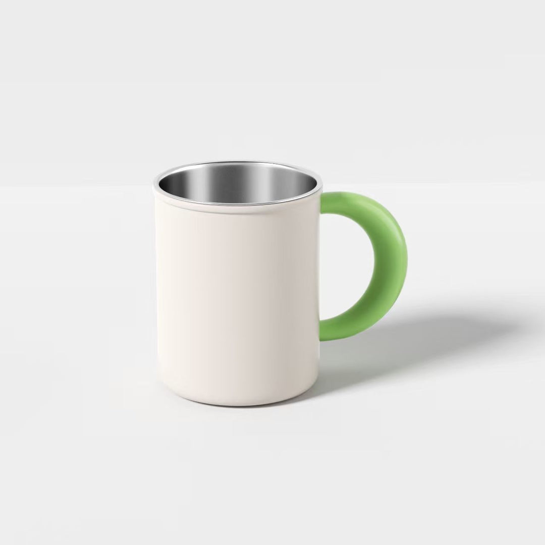 Stainless Steel Coffee and Tea Cup with Ergonomic Handle Kalsten