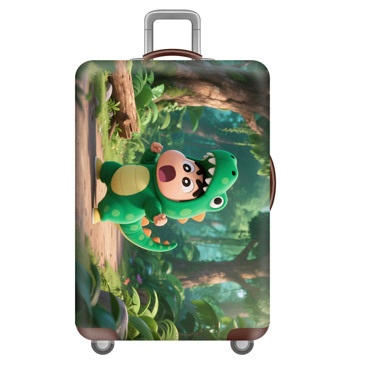 Unisex hard-shell suitcase with cheerful dinosaur motif Kalsten