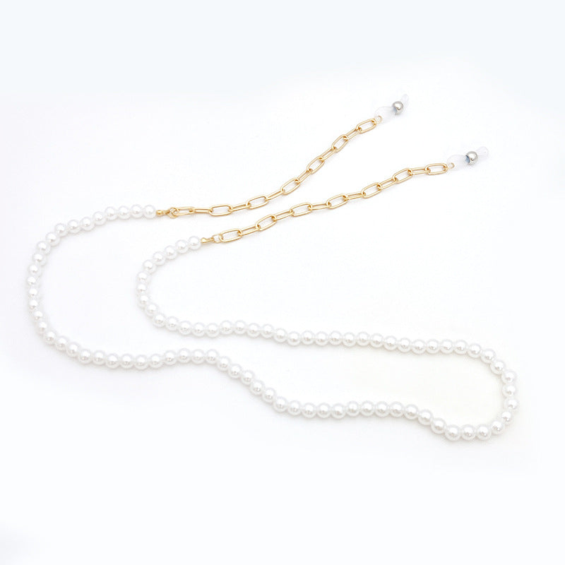 Pearl jewelry chain with golden link chain Kalsten