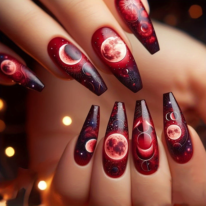 Celestial Themed Nail Art Design Kalsten
