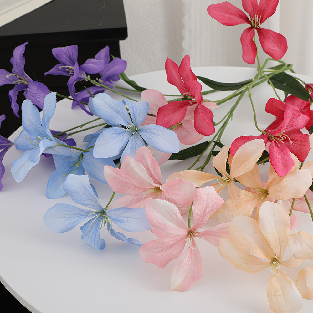 Artificial orchid flower branch with delicate flowers