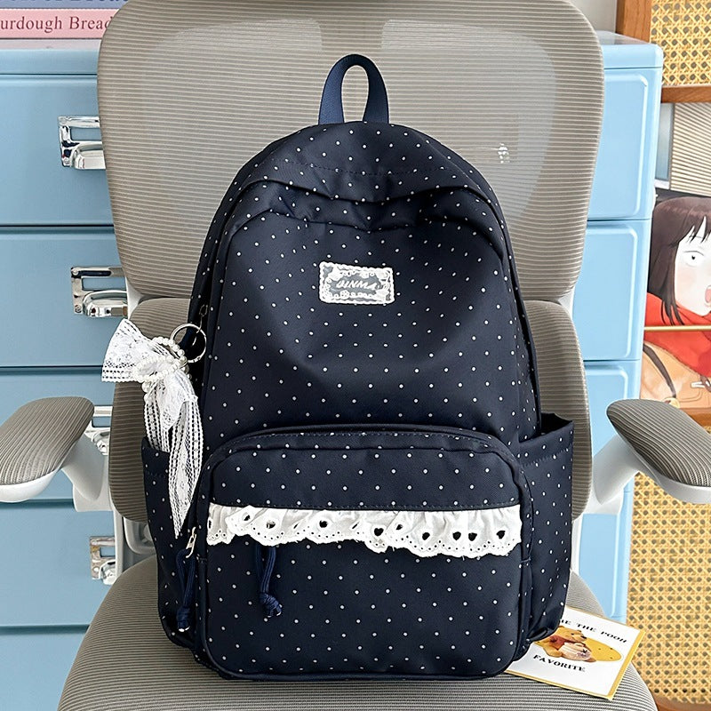 Charming Polka Dot School Backpack Kalsten
