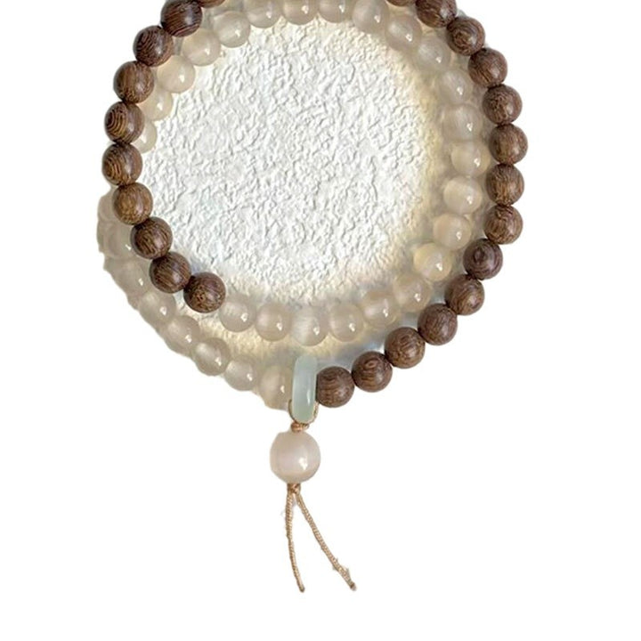Natural Wood and Stone Beaded Bracelet Kalsten