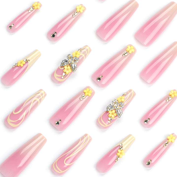 Artful Nail Art with Flower and Butterfly Accents Kalsten