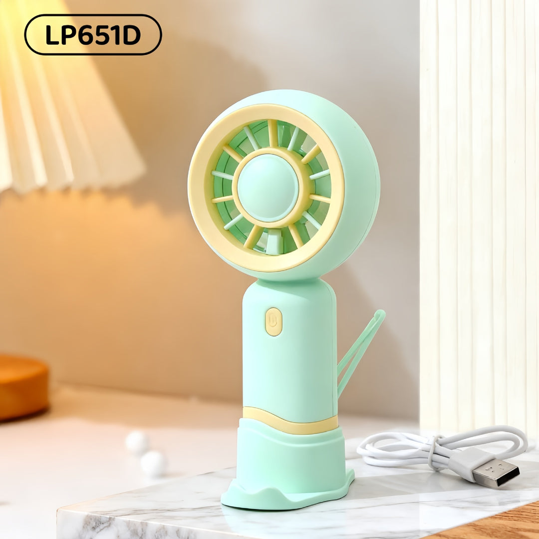 Women's Portable Mini Hand Fan with Ergonomic Design and USB Connection Kalsten