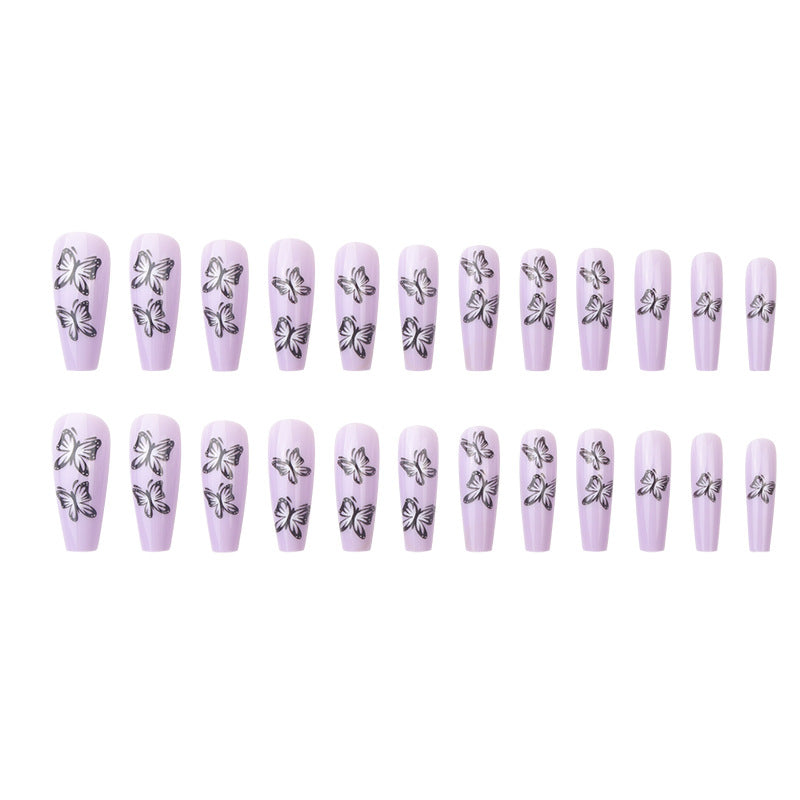 Artistic Floral Print Press-On Nails Kalsten