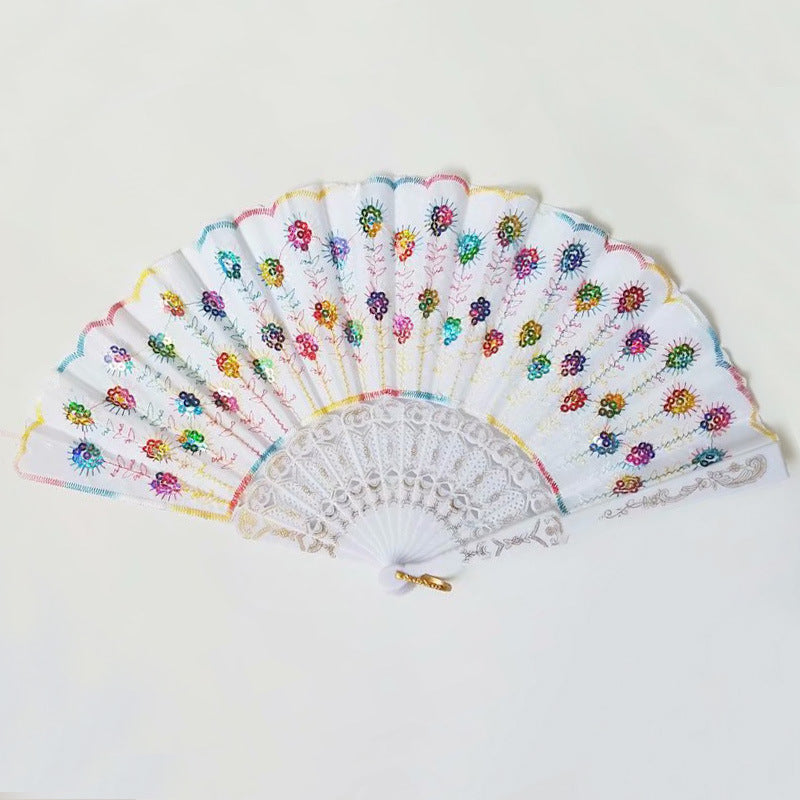 Women's high-quality lace fan with artistic floral motifs Kalsten