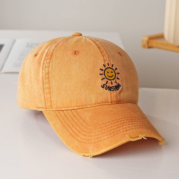 Women's sporty cotton cap with sun embroidery Kalsten