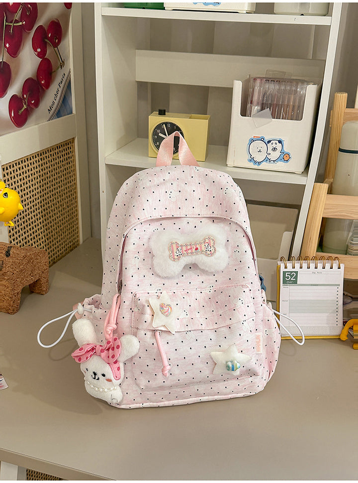 Cute Plush Embellished Backpack Kalsten