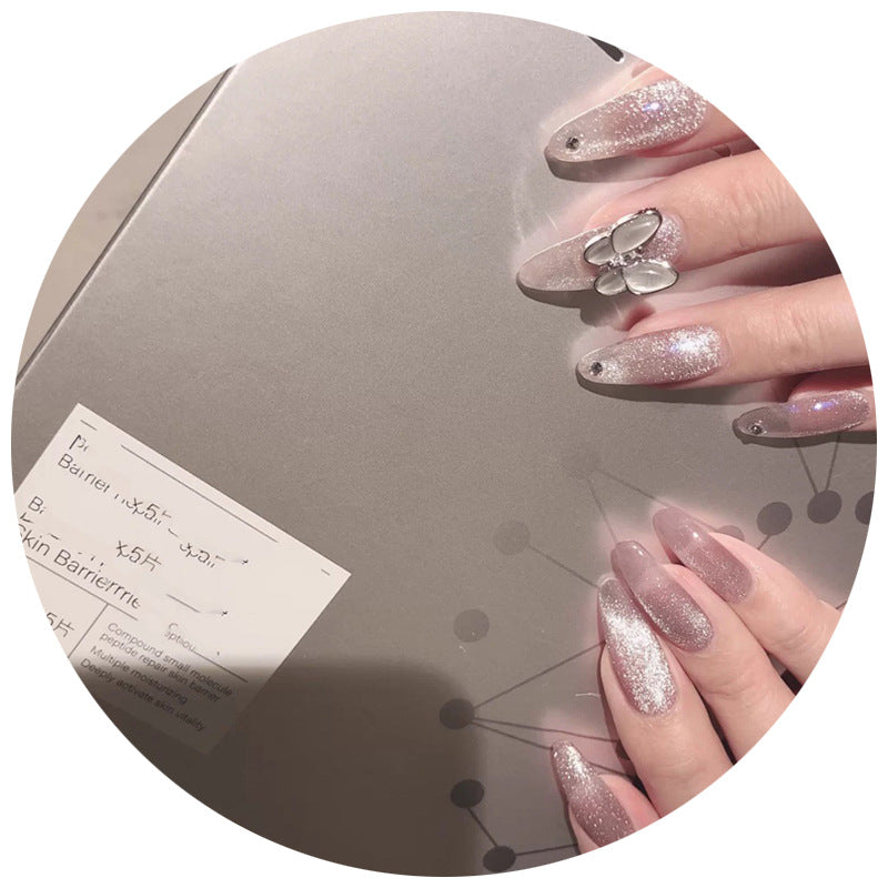 Exquisite Butterfly-Embellished Press-On Nail Art