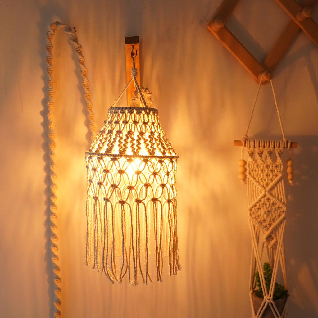 Macramé Bohemian Hanging Pendant Light Shade Kalsten