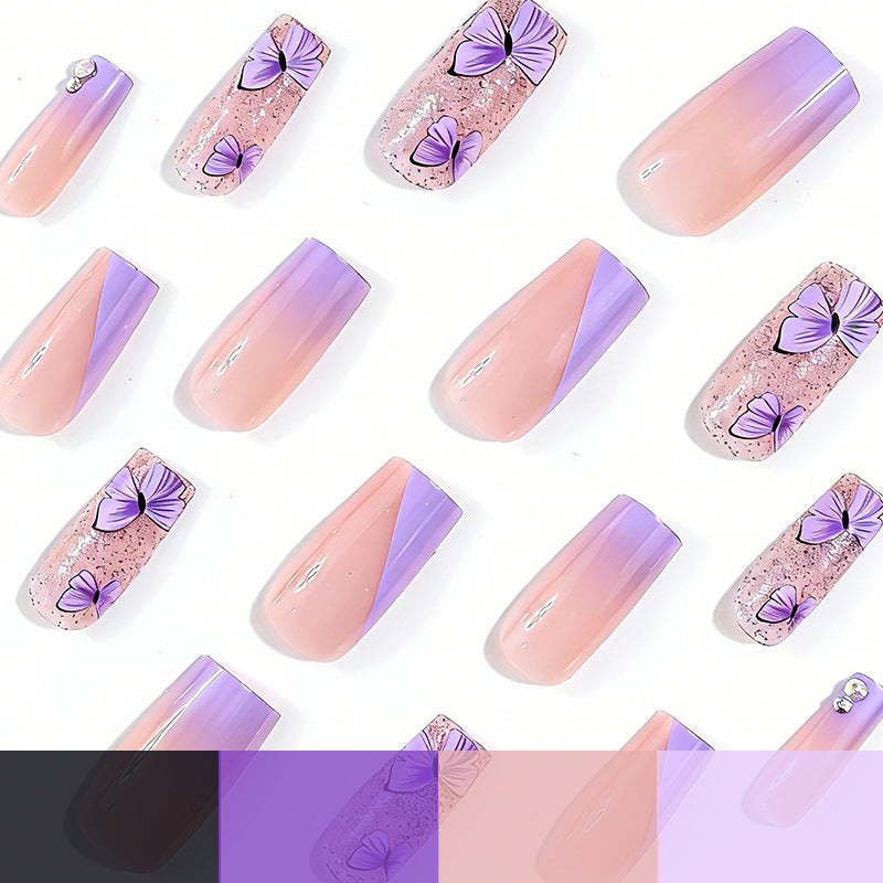 Decorative Butterfly Acrylic Nail Enhancements Kalsten