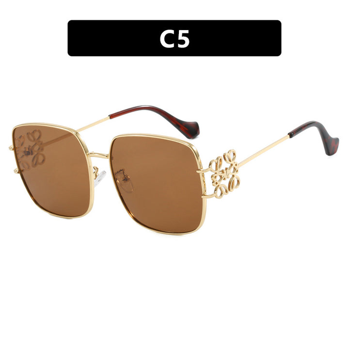 Ladies square sunglasses with delicate design and luxurious metal frame Kalsten