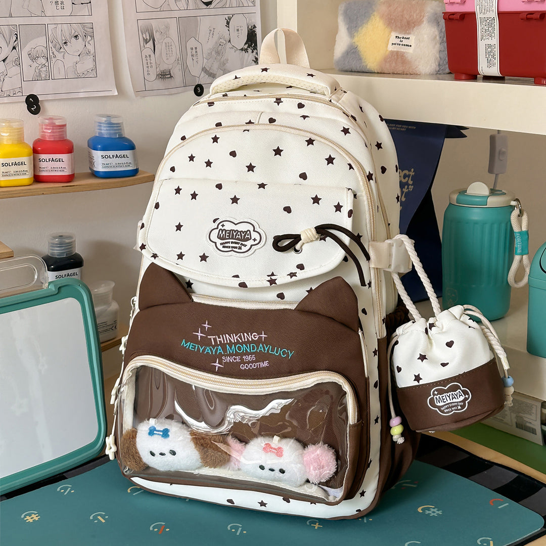 Stylish Water-Resistant Star-Patterned Backpack Kalsten