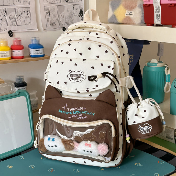 Stylish Water-Resistant Star-Patterned Backpack Kalsten