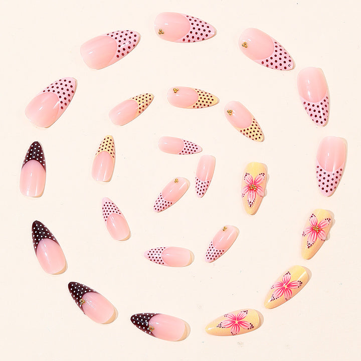 Artistic 3D Floral Accent Nail Art Extensions Kalsten