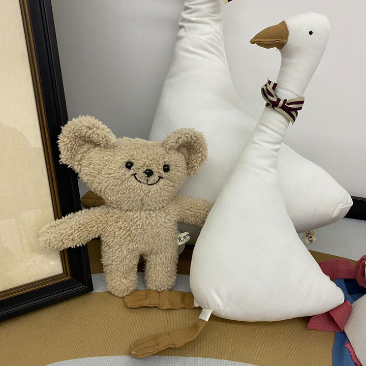 Handmade Organic Linen Long‑Leg Bunny Soft Toy