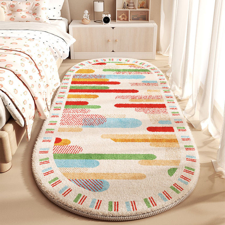 Cozy Gingham-Pattern Area Rug for Home Decor