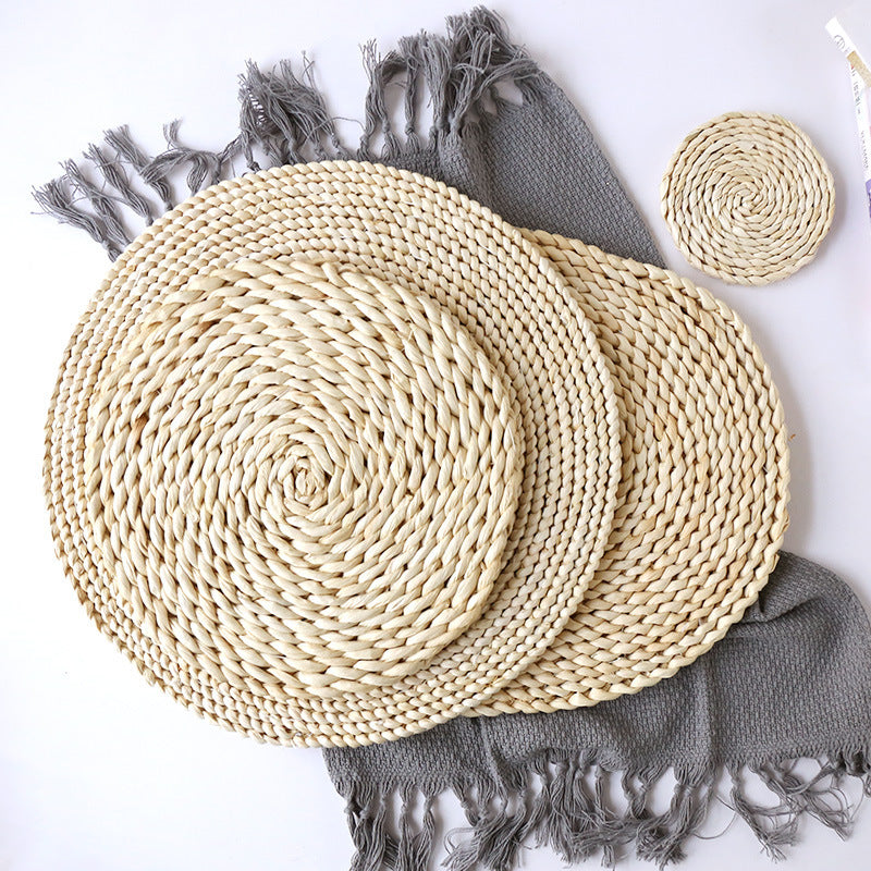 Round Coaster Made of Natural Fiber Kalsten