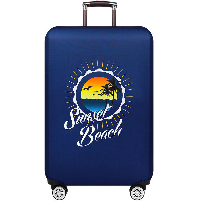 Women's Hard Shell Suitcase with Trendy Surf Motif Kalsten