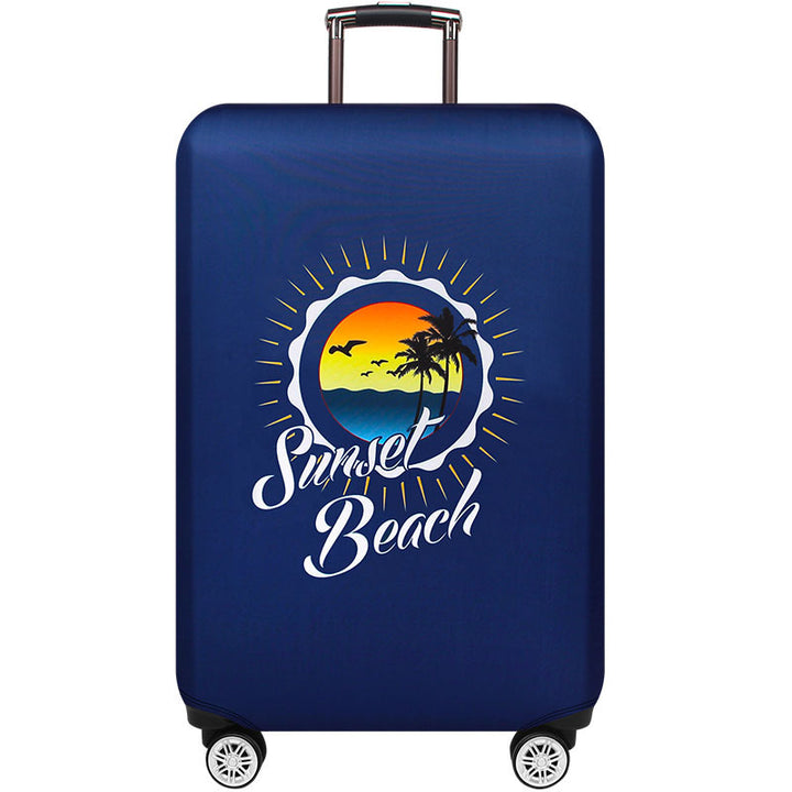 Women's Hard Shell Suitcase with Trendy Surf Motif Kalsten