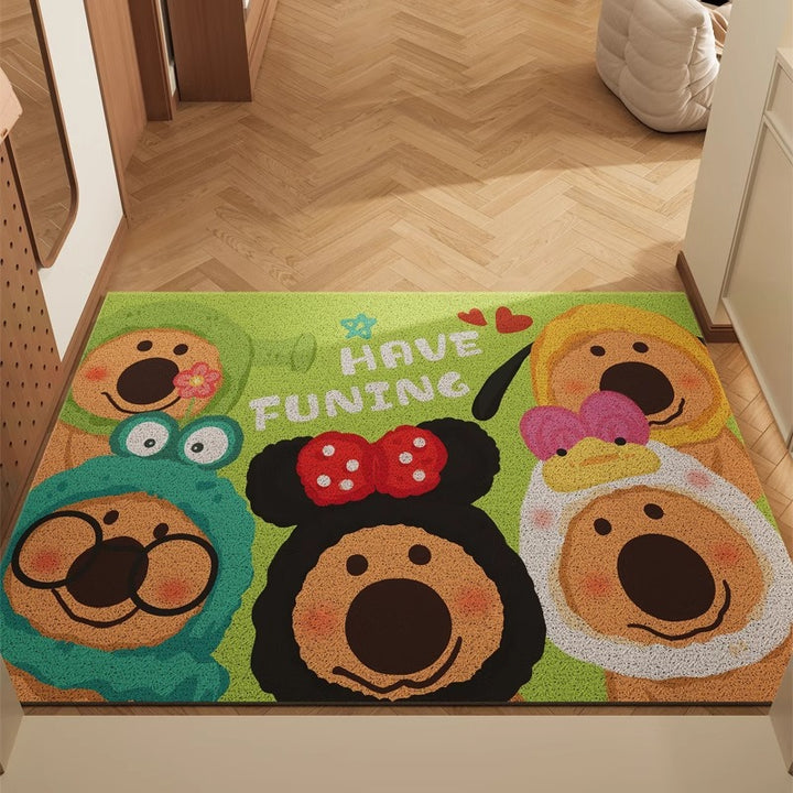 Cartoon-Themed Welcome Mat