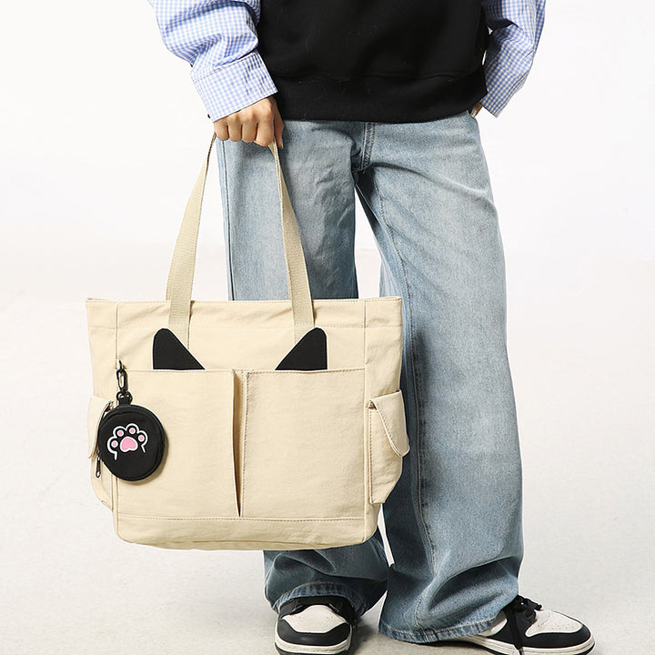 Playful Cat Ear Design Tote Bag Kalsten