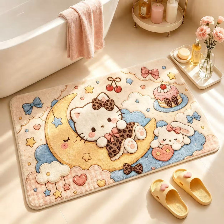 Cute Cartoon-Themed Bathroom Mat