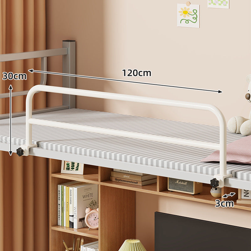 Clamp-On Tubular Bed Guard Rail with Tool-Free Knob Clamp