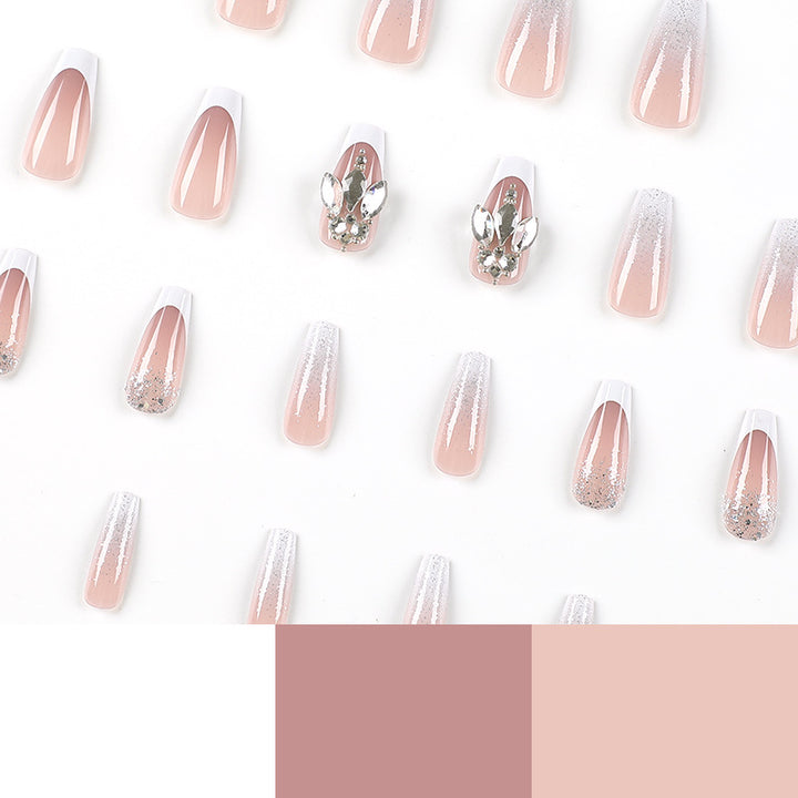 Artful Nail Art with Glitter and Jewelry Details Kalsten
