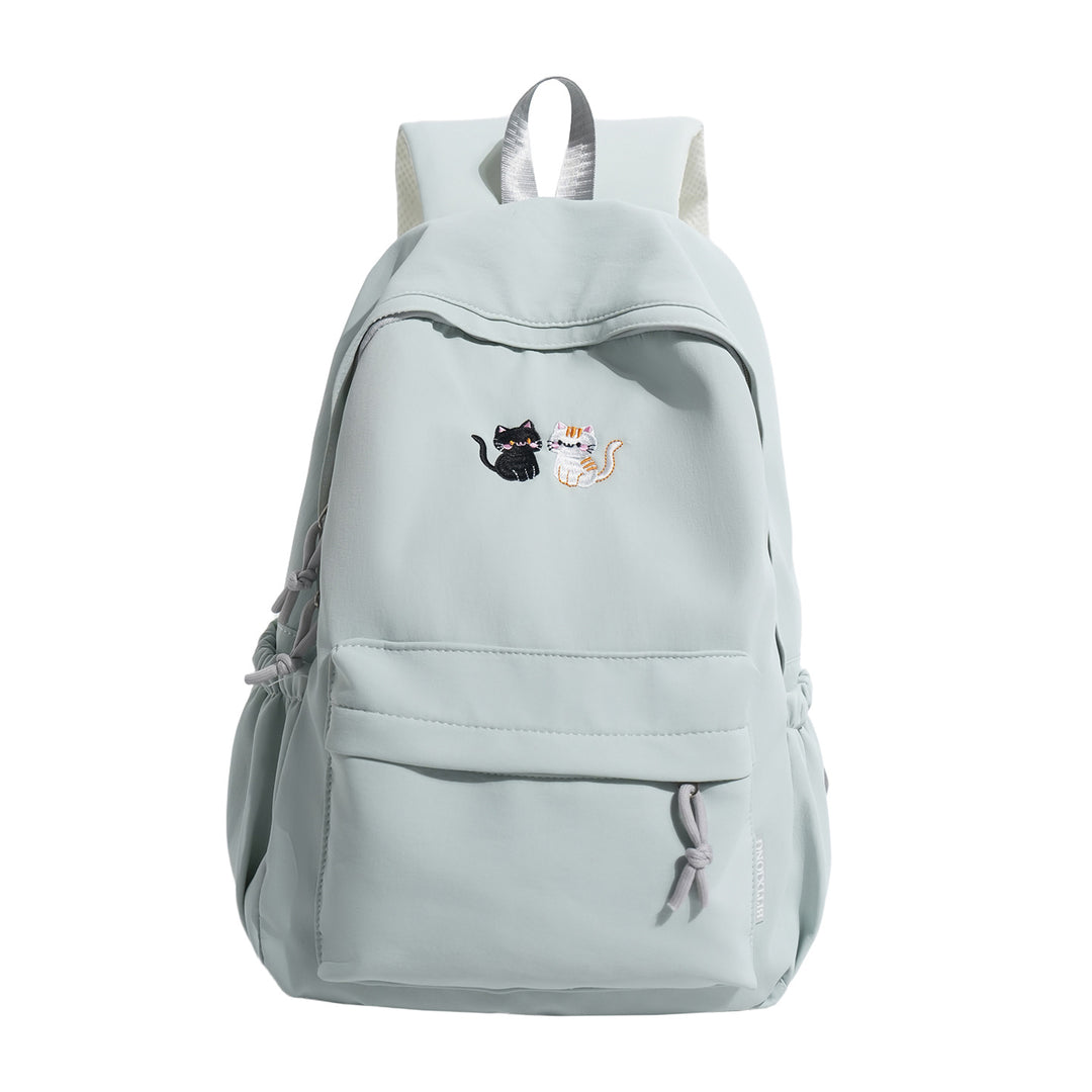 Embroidered Cat-Themed Casual Backpack Kalsten