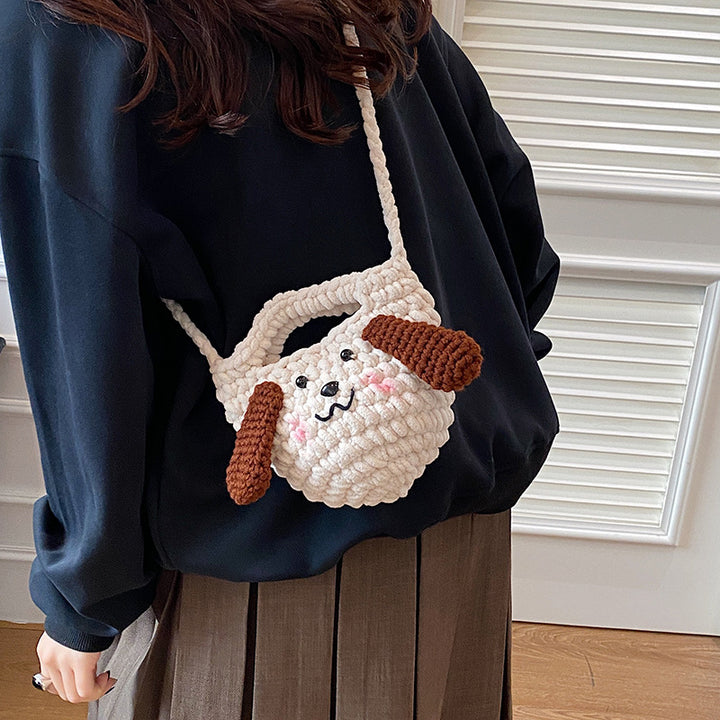 Cute Dog-Themed Crochet Handbag