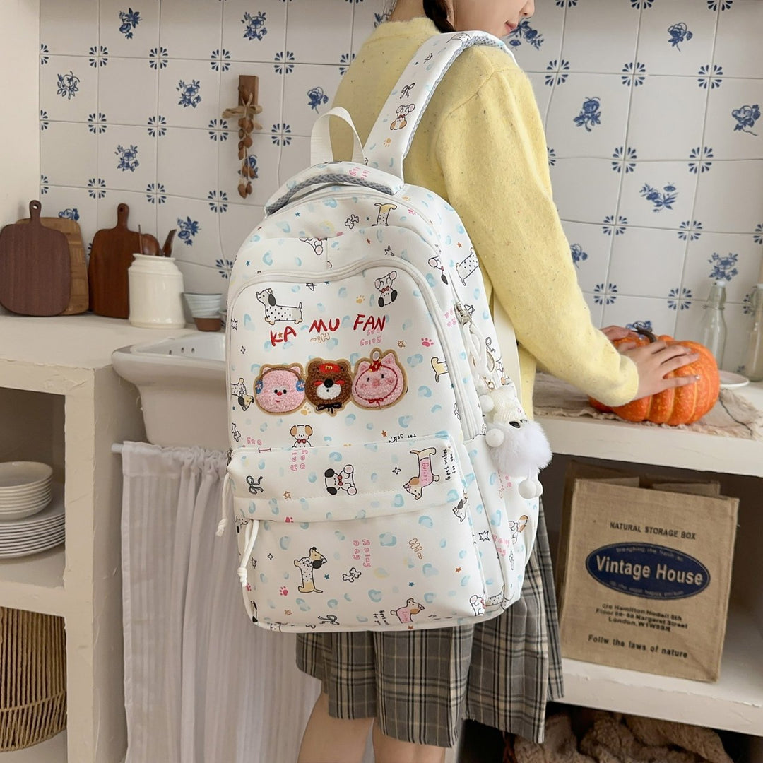 Embroidered Animal Character School Backpack Kalsten