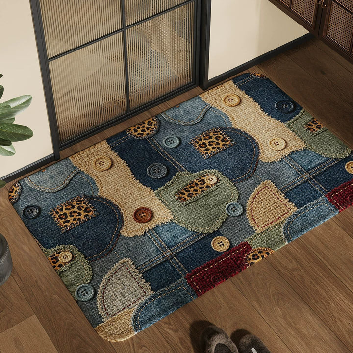 Fun and Colorful Patchwork Area Rug Kalsten