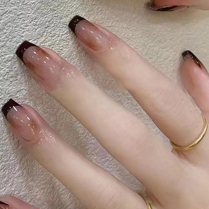 Elegant Ombre French Tip Press-On Nails Kalsten