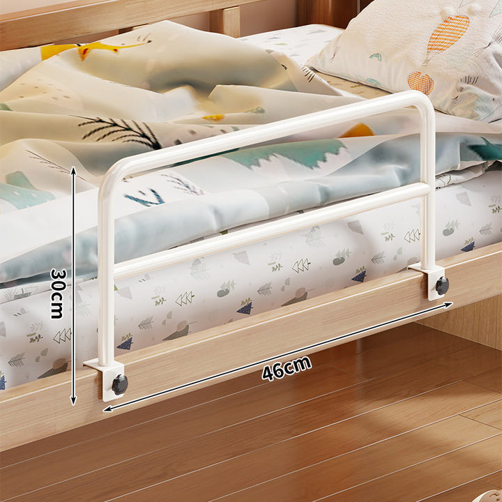 Foldable Mesh-Lined Clamp-On Child Bed Safety Guard Rail with Padded Panel
